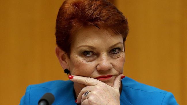 A link to Pauline Hanson’s personal bank account has been removed from the One Nation website. Picture Kym Smith