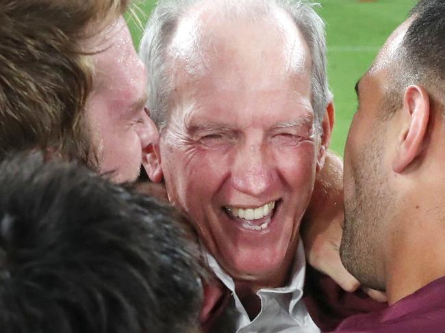 Wayne Bennett. Queensland vs New South Wales during game 3 of the State of Origin series in Brisbane.  Pic Peter Wallis