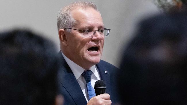 Scott Morrison says Labor has engaged in a ‘reckless and dangerous’ move on wages. Picture: Jason Edwards