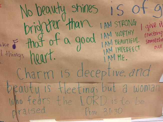 “No beauty shines brighter than that of a good heart.” Photo: Trinity Academy.