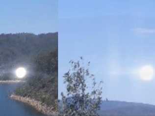 A white globe was spotted 'zipping around the sky' near Lake Perseverance on October 26. Picture: Contributed