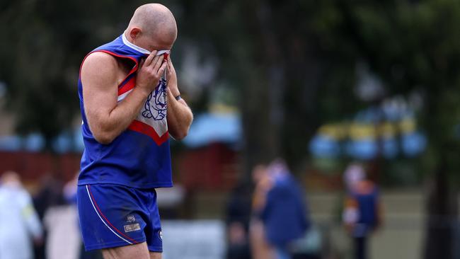 Shane Harvey kicked five goals in his last game for North Heidelberg. Picture: Hamish Blair