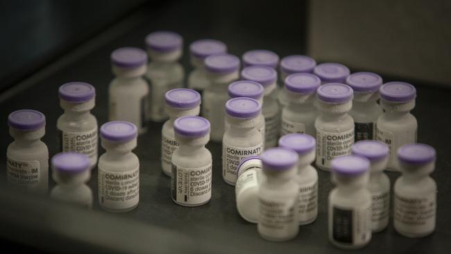 Pharmacy technician, preparing a batch of the Pfizer vaccine for distribution. Picture: Wayne Taylor, NCA NewsWire.