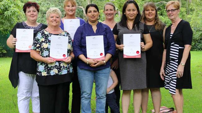 TRAINEES: Some of the women who recently finished their aged care traineeships.