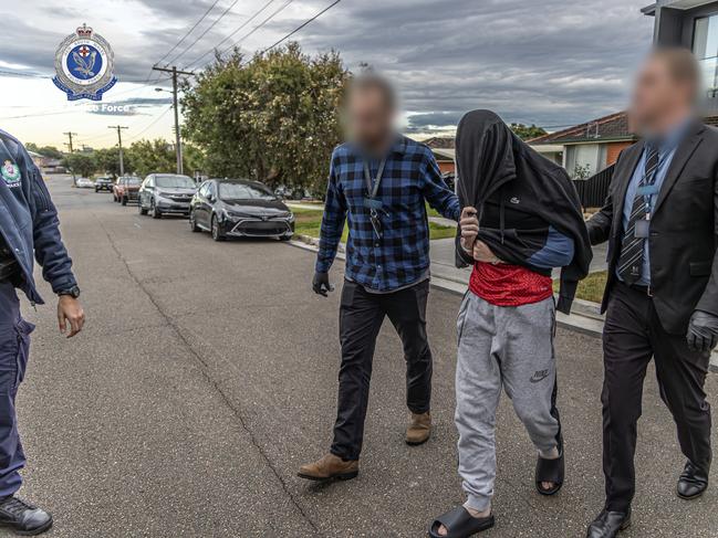 A man has been arrested after a property raid in Sydney’s southwest. Picture: NSW Police.