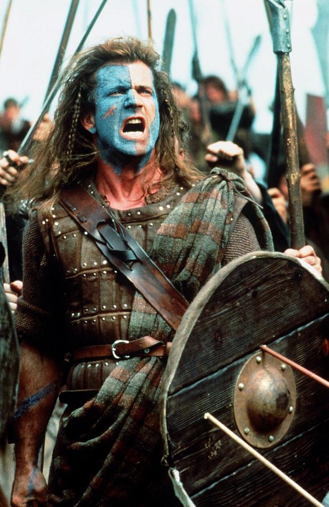 Andrew’s older brother Mel Gibson in one of his most celebrated roles, the 1995 film Braveheart.