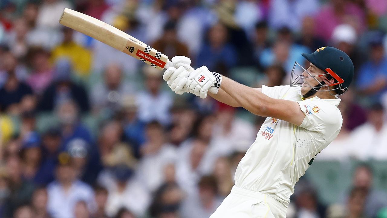 Cameron Green batted on with a broken finger. Picture: Daniel Pockett / Getty Images