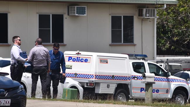 Police on scene at a North Mackay home after teenage boy was reportedly taken to hospital, with five others receiving treatment. Picture: Matthew Forrest