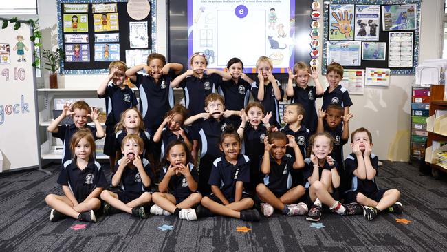 My First Year: Gordonvale State School prep class A. Back: Denver, Lincoln, Seisia, Bryleigh, Harry, Ivy-Joy, Jackson; middle: Blake, Miranda, Jordyn, Jesse, Khobi, Rndy, Julanda; Soraya, Finnley, Faith, Gurwaris, Natalia, Charlee, Kai. Picture: Brendan Radke