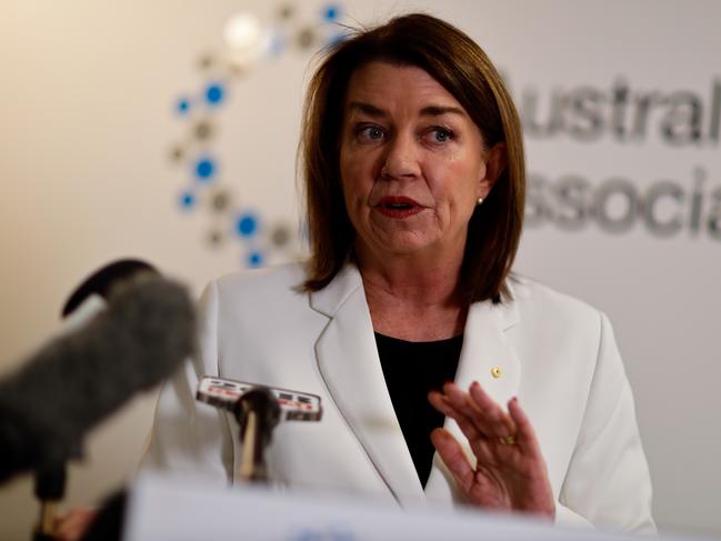 ABA CEO Anna Bligh speaks to the media during a press conference in Sydney, Friday, March 20, 2020. (AAP Image/Paul Braven) NO ARCHIVING