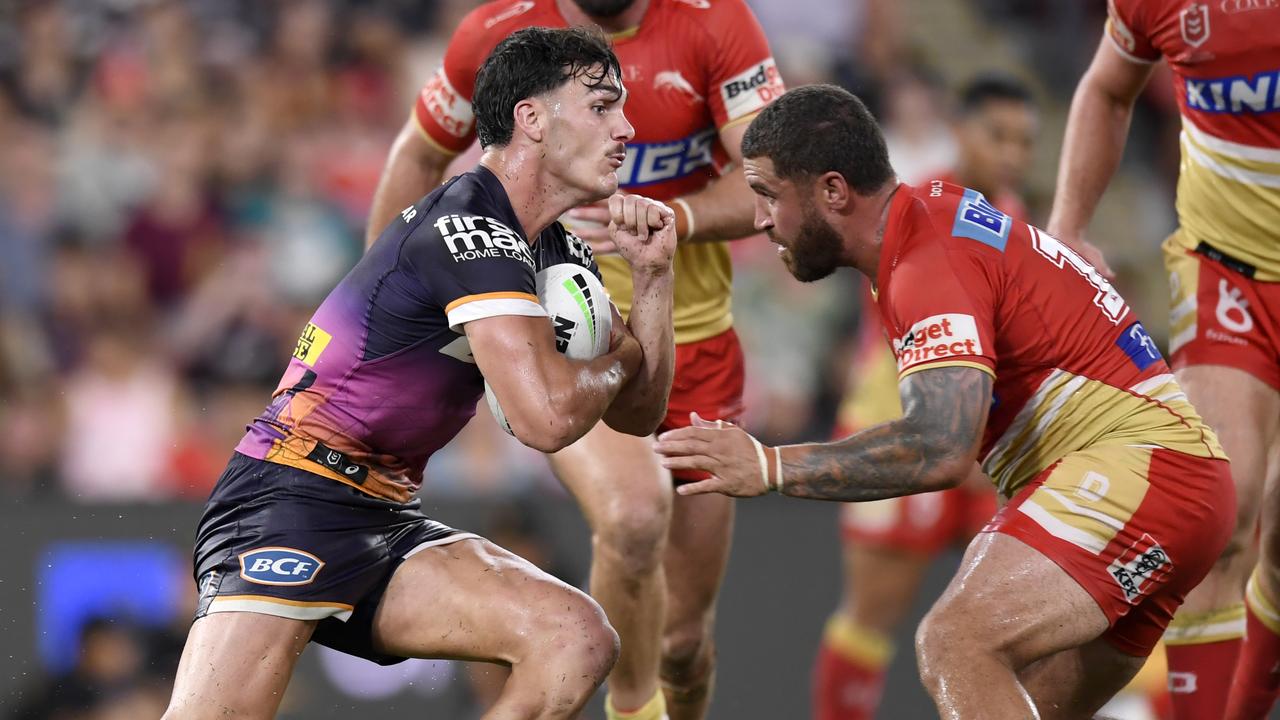 Herbie Farnworth of the Broncos arrives ahead of a Brisbane Broncos News  Photo - Getty Images