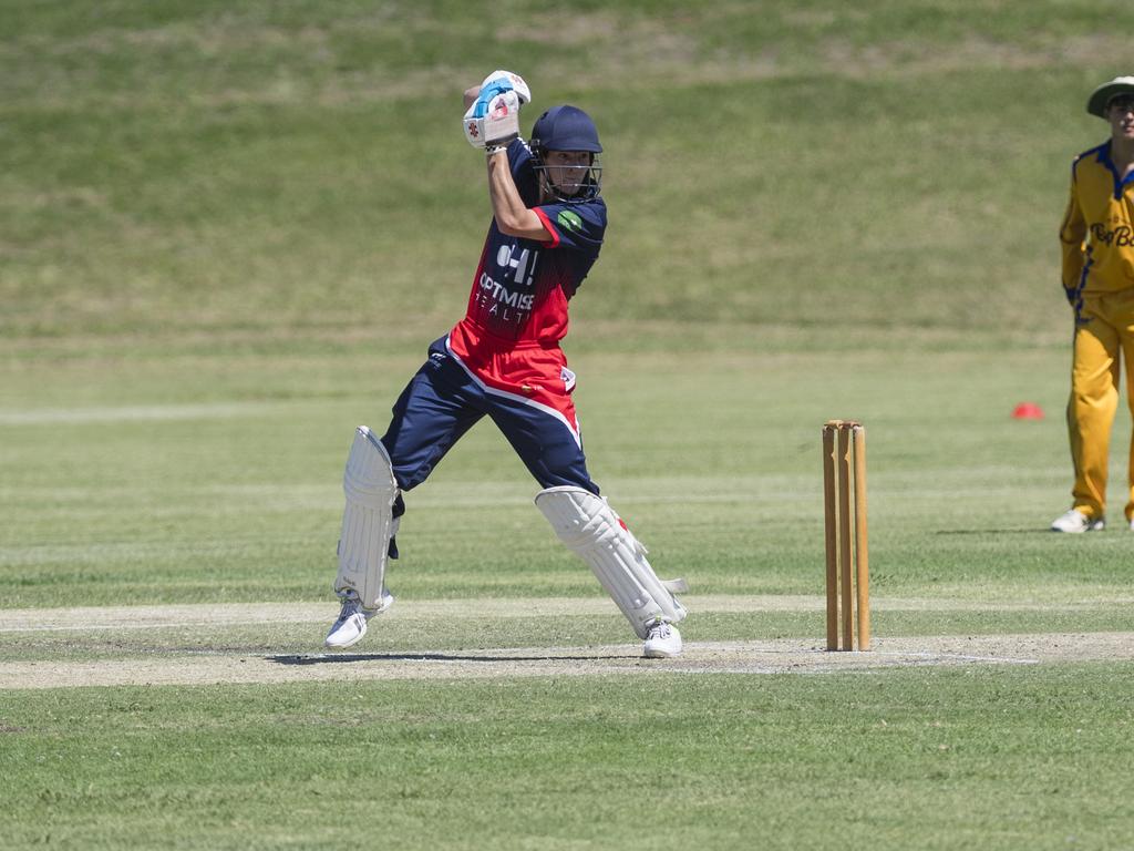 Hugh Mansfield bats for Metropolitan-Easts against Northern Brothers Diggers in Toowoomba Cricket B Grade One Day grand final at Captain Cook Reserve, Sunday, December 10, 2023. Picture: Kevin Farmer