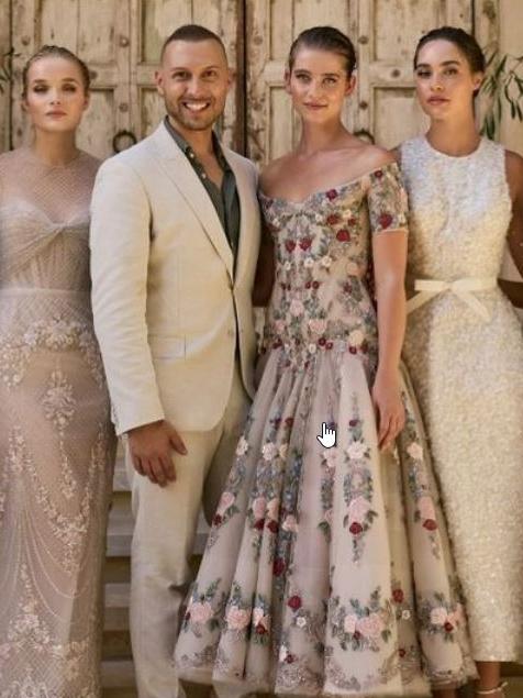 Paul Vasileff and models in Paolo Sebastian. Picture: Instagram