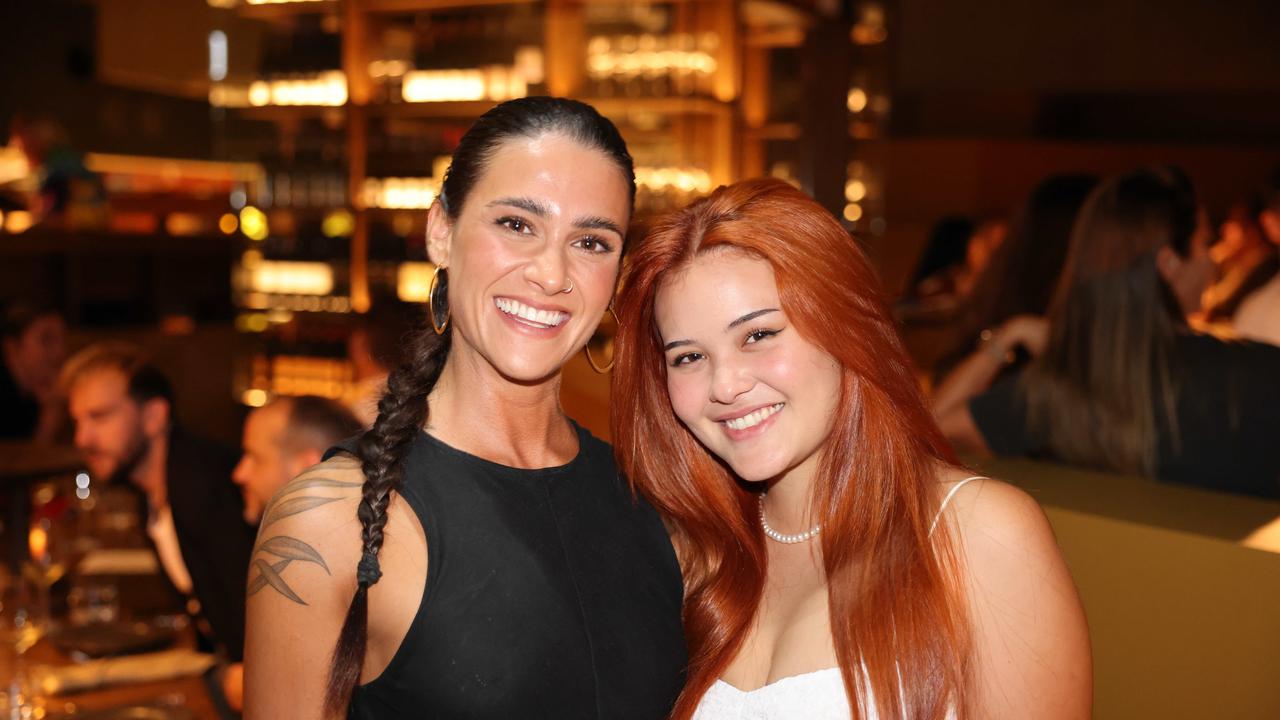 Alysia Sirignano and Jacquie Uemura at the Norte Restaurant launch at Mermaid Beach. Picture, Portia Large.