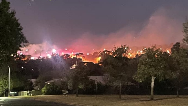 Toowoomba fire. Picture: Social media / Leisa Manteit