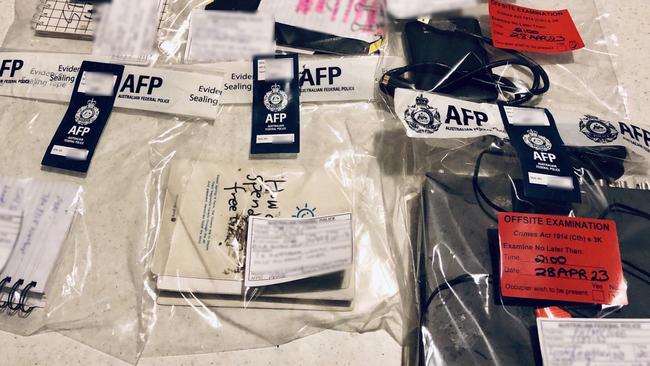 Items siezed in police operations. Picture: Australian Federal Police