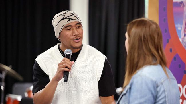 Semisi Peleketi auditioning for a Featured Artist position in this year’s NSW Schools Spectacular. Picture: Tim Hunter