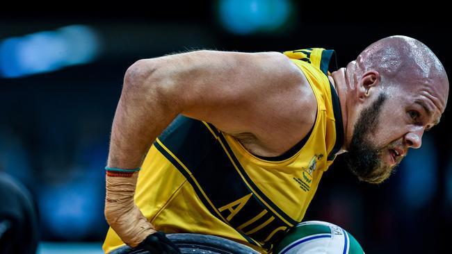 Ryley Batt of Australia at the Wheelchair Rugby World Championships.