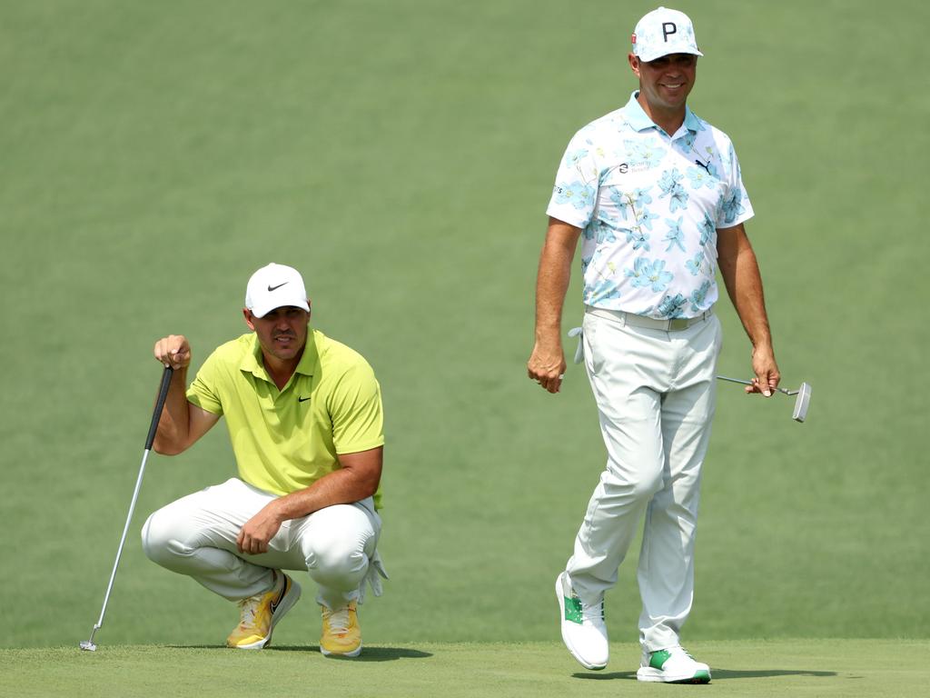 Brooks Koepka of the United States and Gary Woodland. Picture: Christian Petersen