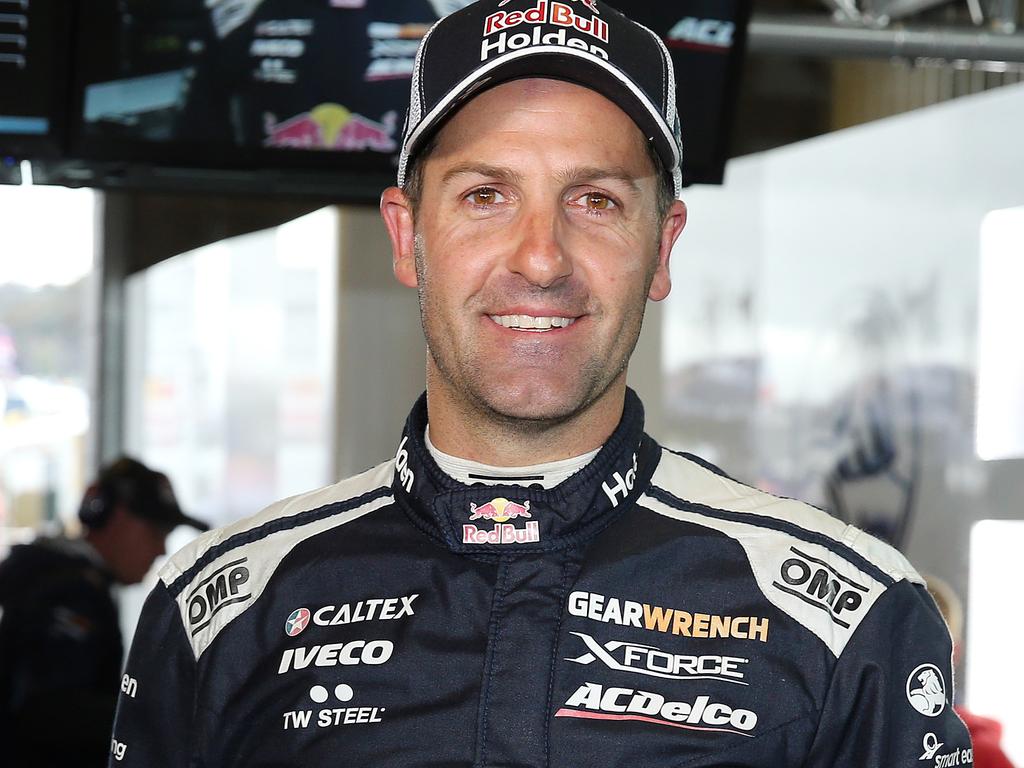 Jamie Whincup has more baggage then most at the mountain.