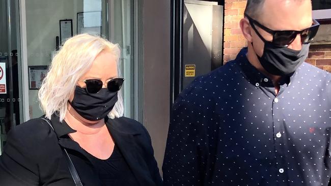 Shane Maree Hatton (black face mask) pictured at Nowra Local Court. Picture: Eliza Barr