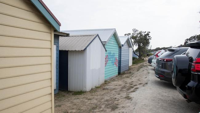 Mt Martha south beach boxes in Mt Martha. Picture: Andy Brownbill