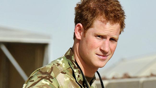 Back in 2012, a baby-faced Prince Harry served in Afghanistan. Picture: AFP/John Stillwell