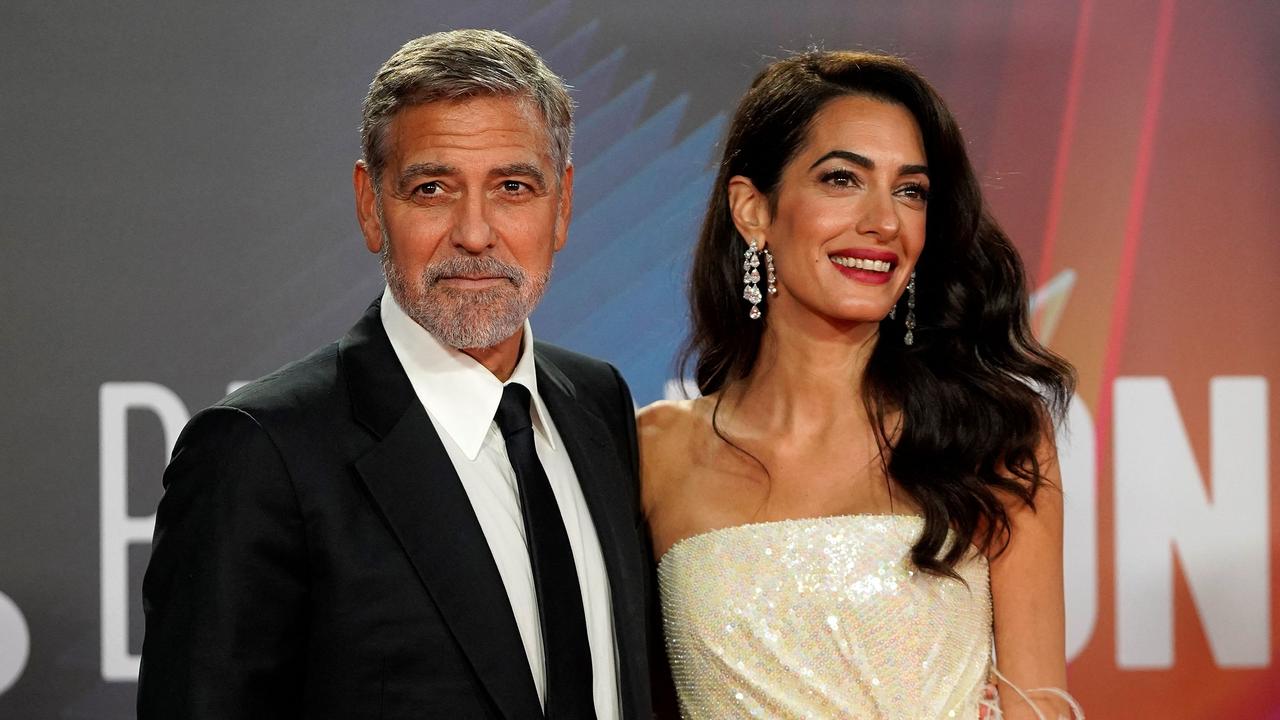 Clooney and his wife, Amal, at the UK premiere of the film The Temple Bar, during the 2021 BFI London Film Festival in London. Picture: Niklas Halle'n/AFP