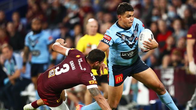 Latrell Mitchell was unstoppable for the Blues in 2021. Picture: Chris Hyde/Getty Images