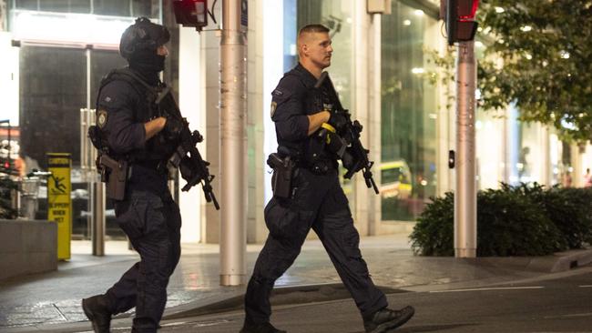 A major police operation gets underway at Westfield Bondi Junction. Picture: NCA NewsWire / Monique Harmer