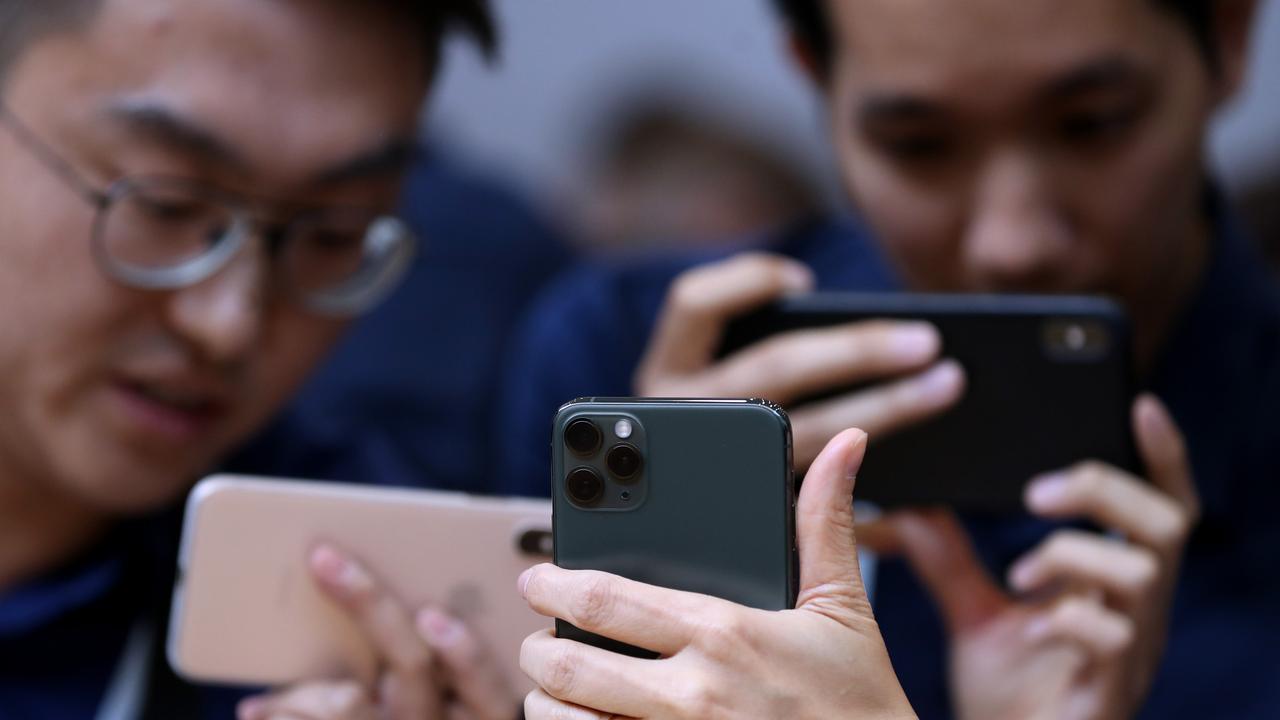 The iPad Pro camera array would likely be similar to the one on the iPhone 11. Picture: Justin Sullivan / Getty Images / AFP