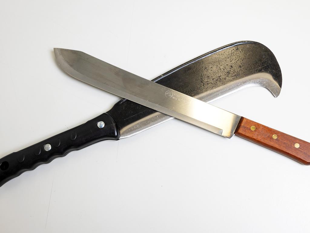 One week after the Sunday Herald Sun revealed the deadly weapons could be bought on Amazon, the global retailer has axed their sales across the entire country. Picture: Mark Stewart Machete