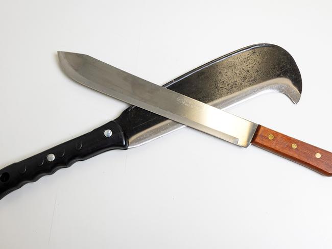 One week after the Sunday Herald Sun revealed the deadly weapons could be bought on Amazon, the global retailer has axed their sales across the entire country. Picture: Mark Stewart Machete