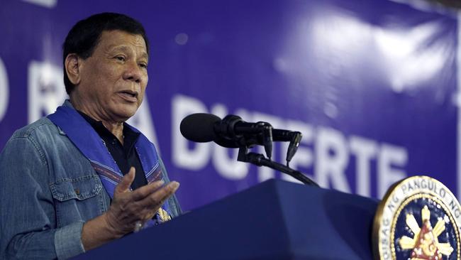 Philippine President Rodrigo Duterte has threatened to eat the Islamist militants behind the abduction and beheadings of two Vietnamese sailors. Picture: AFP