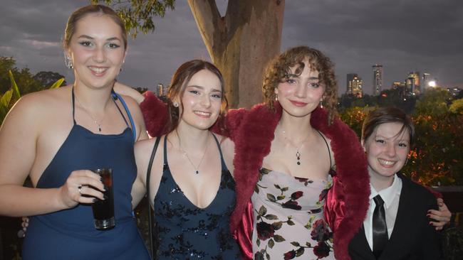 Carys Walsh, Isis Moran, Wavey Glasson and Anastasia Long at Queensland Academies Creative Industries formal.