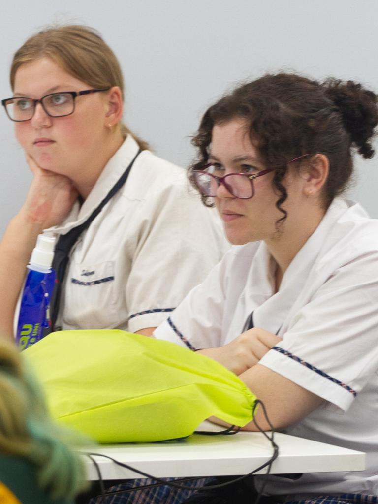 Students listen to the STEPS class.