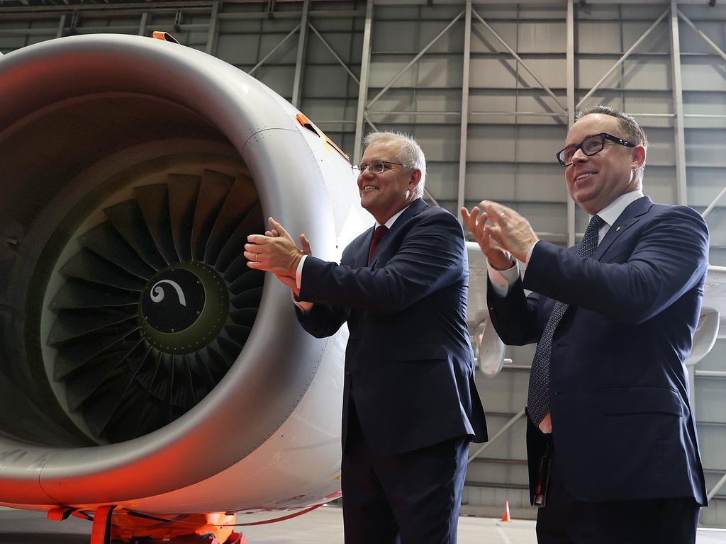 Qantas CEO Alan Joyce predicts the airliner will resume 22 of its 25 pre-COVID international routes. Picture: NCA NewsWire / Dylan Coker