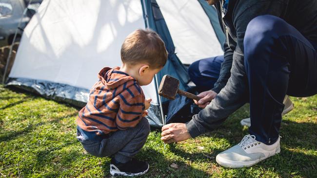 A family camping trip gave the kids a chance to get used to living without screens and playing more. Picture: iStock