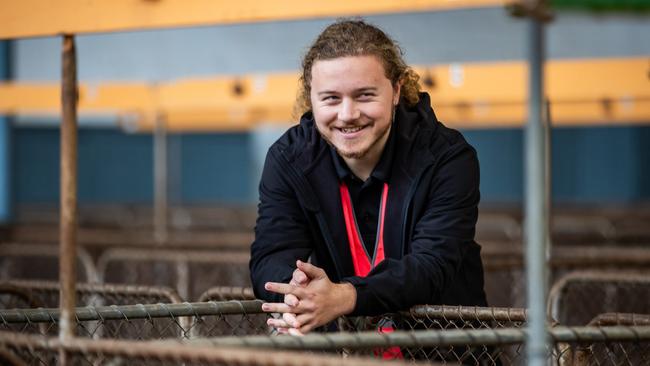 Kyle Leatham, 20, will be working as a general hand at the Royal Adelaide Show this year. Picture: Tom Huntley