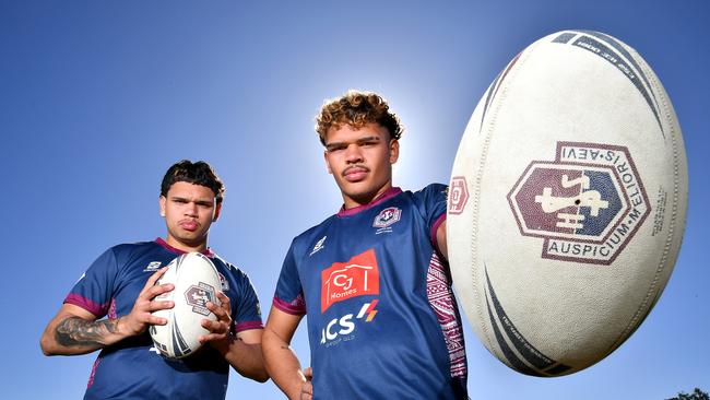 Tarell Indich and Chris Simpson of Ipswich SHS. Picture, John Gass