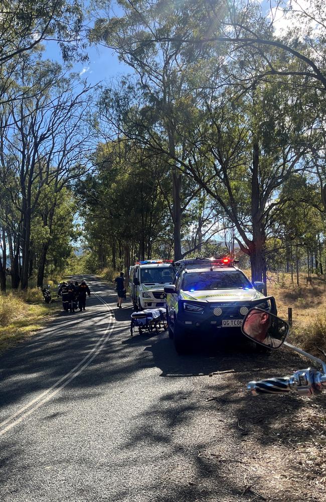 The crash scene where John Pullen was seriously injured.