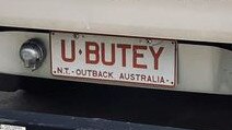 NT funny number plate, U BUTEY. Picture: Facebook / Eric Smith