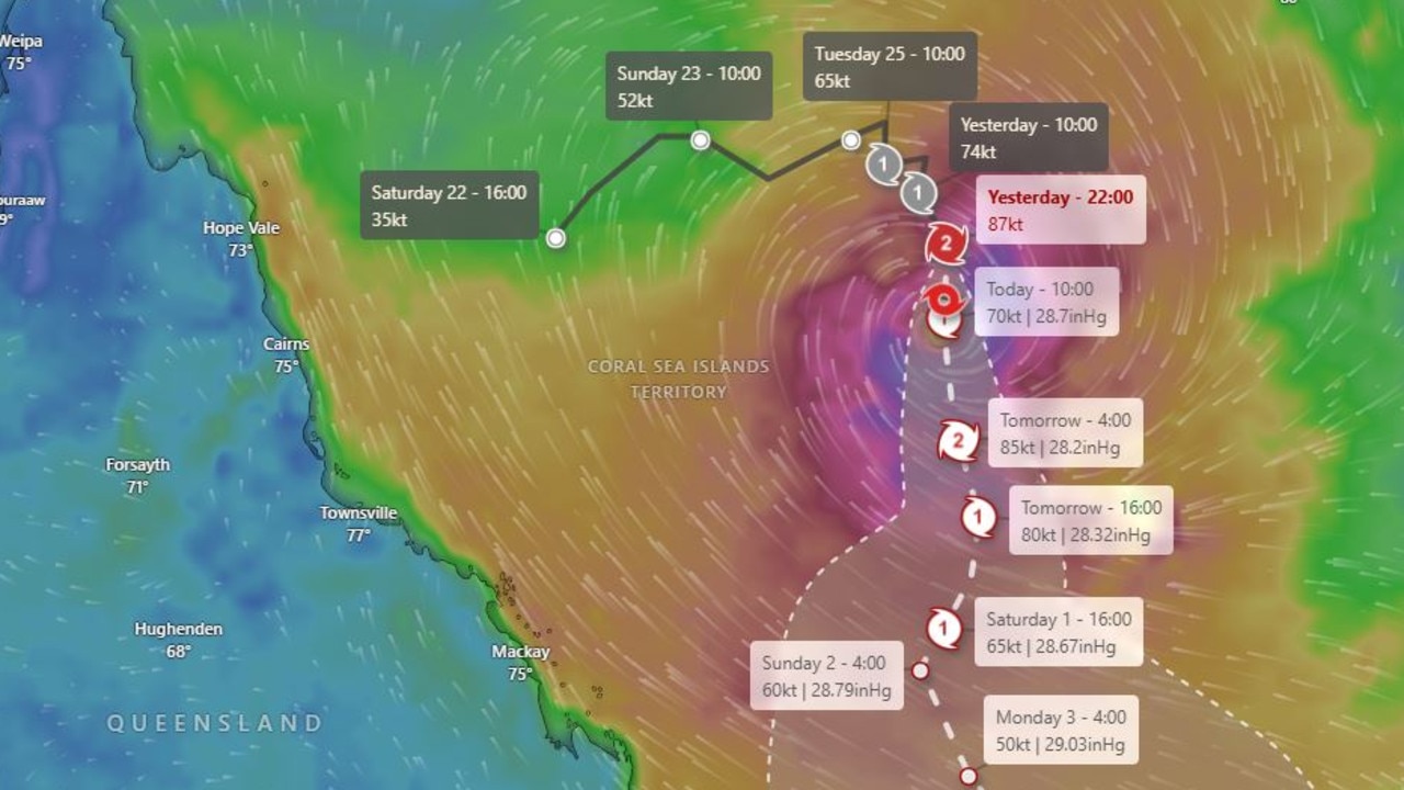 Tropical Cyclone Alfred intensifies to Category 3