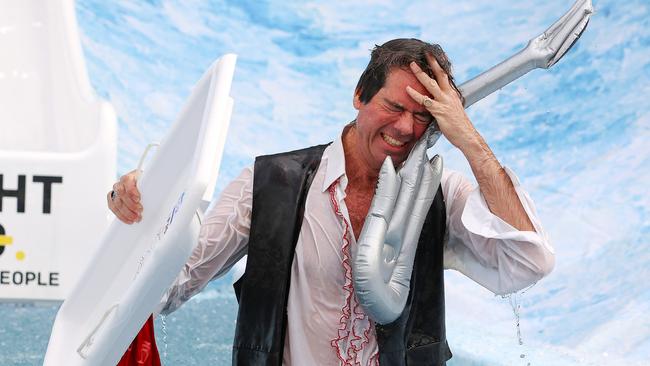 McLachlan feels the pain of his good deeds at this year’s Big Freeze 7. Picture: Michael Klein