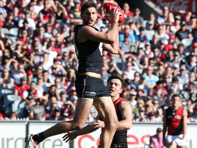 Jarrad Waite in one of his final games for Carlton. Picture: George Salpigtidis