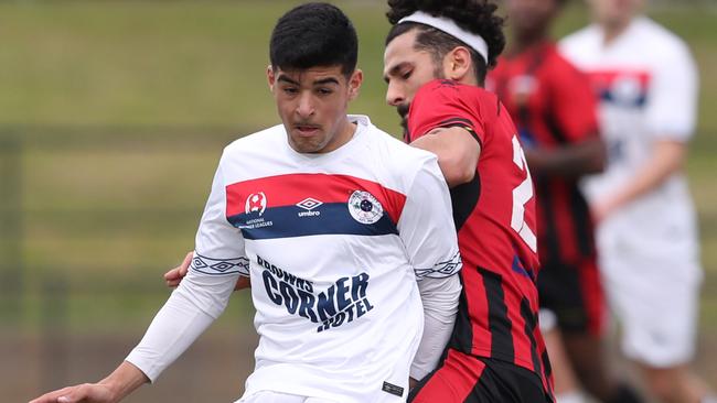 Byron Figueroa in action for Moreland City. Picture: David Crosling