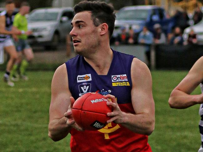 RDFL Diggers Rest v Macedon. Alec Del Papa Diggers Rest Burras. Picture: Aaron Cook