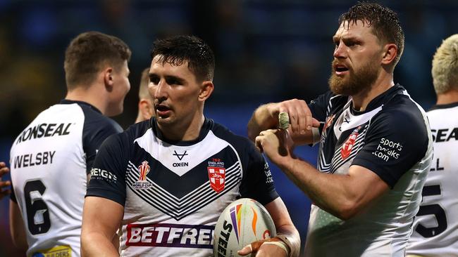 Victor Radley (centre) was allegedly in an altercation with Irish player James Bentley. Picture: Michael Steele/Getty Images