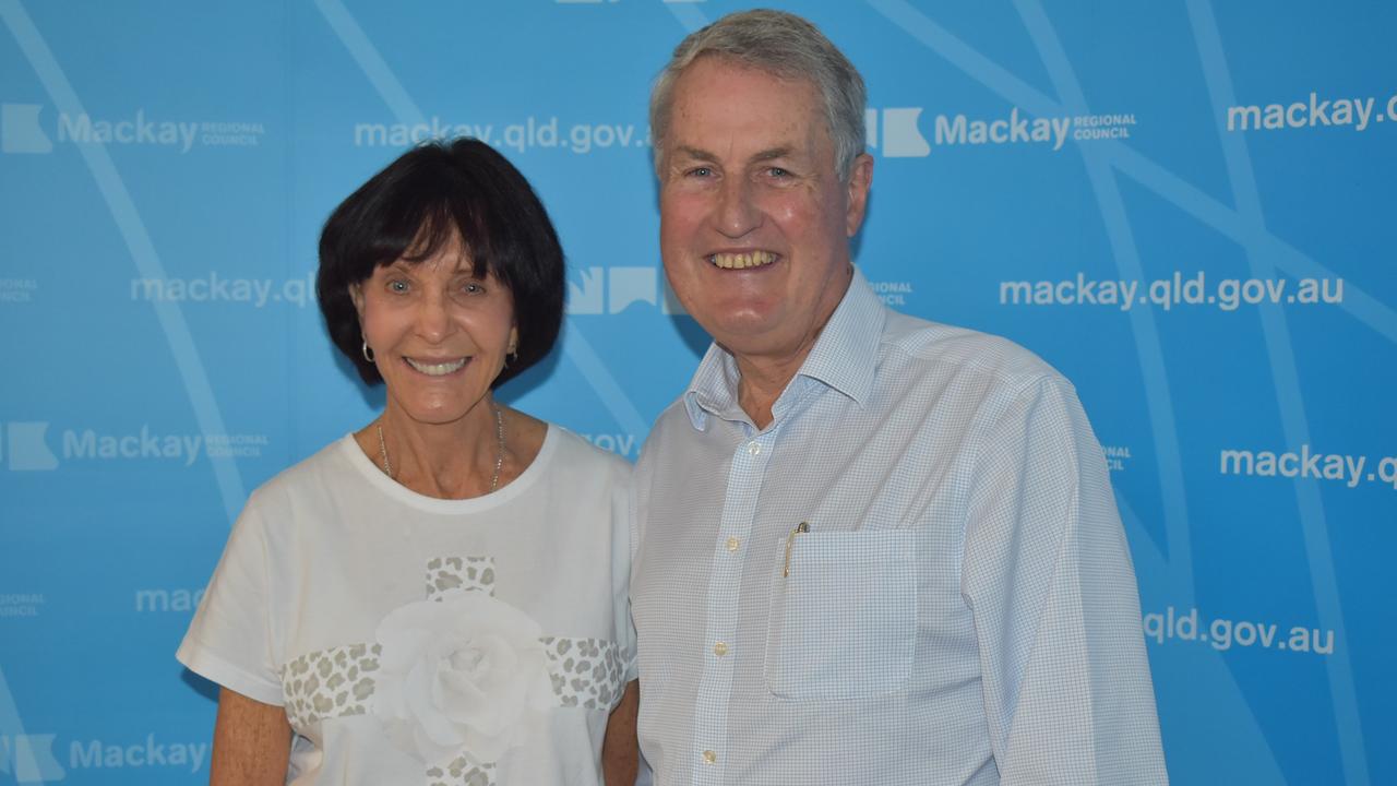 Dawn Rowan with Mackay Mayor Greg Williamson. Picture: Lillian Watkins