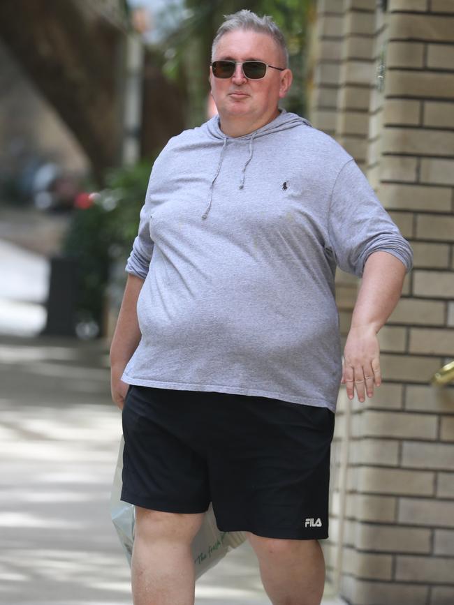 Don Harwin at his Elizabeth Bay unit during the controversy over him breaching COVID rules. Picture: John Grainger